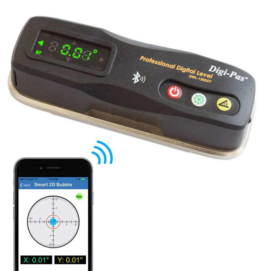 Digi-Pas DWL1300XY 2-Axis Smart Machinist Level Bluetooth