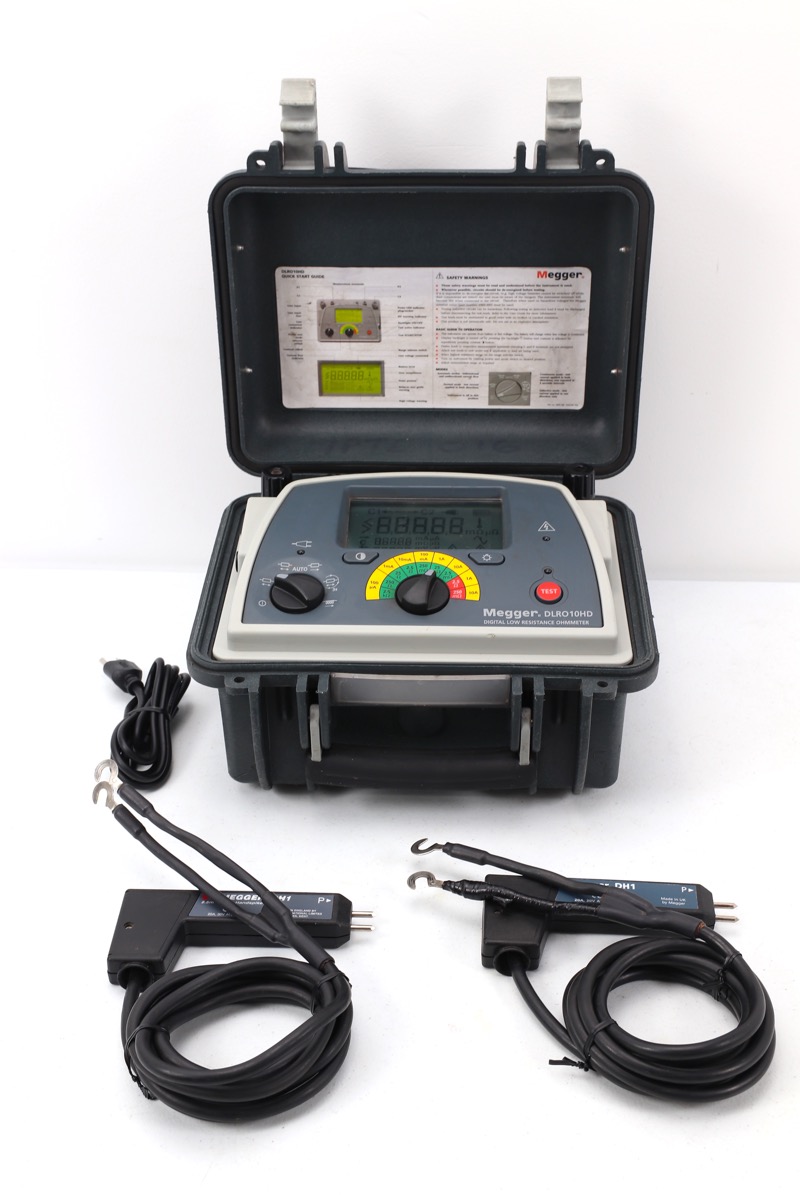 Megger DLRO10HD Dual Power 10A Digital Low Resistance Ohmmeter w/ Duplex Handspikes