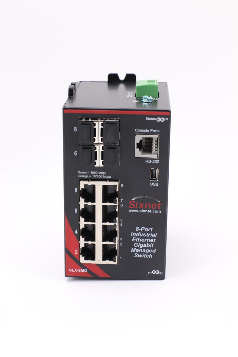 Sixnet SLX-8MG-1 8-Port Industrial Ethernet Gigabit Managed Switch 