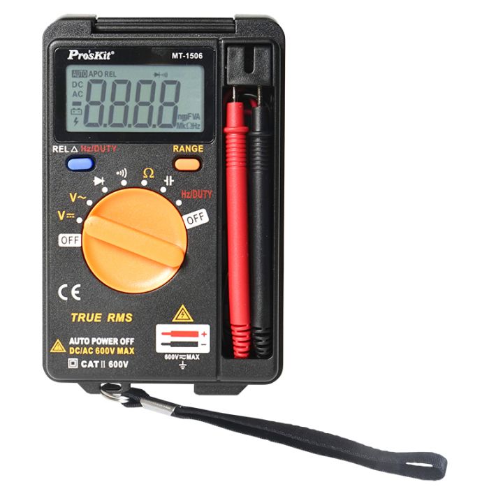 Eclipse Tools Pro'sKit 3-3/4 digits 3999 Counts Pocket Sized True RMS Auto Range Multimeter with Frequency, Capacitance, Resistance, Diode Tests