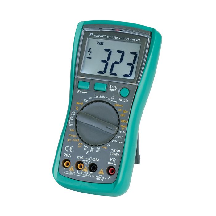 Eclipse Tools Pro'sKit 3-5/6 digits 5999 Counts Digital True RMS Multimeter with Resistance, Capacitance, Temperature, Diode, Transistor, NCV Tests