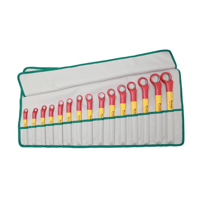 Eclipse Tools Pro'sKit 15Pc 1000V Insulated Single Box End Wrench Set