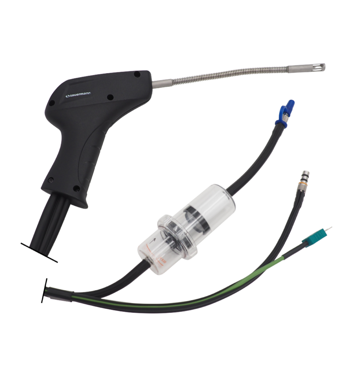 Sauermann 27936 Flexible Flue Gas Sampling Probe 180mm with 2m Dual Hose
