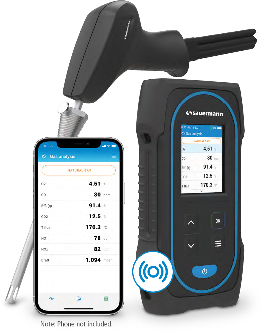 Sauermann Si-Ca 030 KIT 3AC Combustion Gas Analyzer Kit 3AC, 3 Gas Sensors