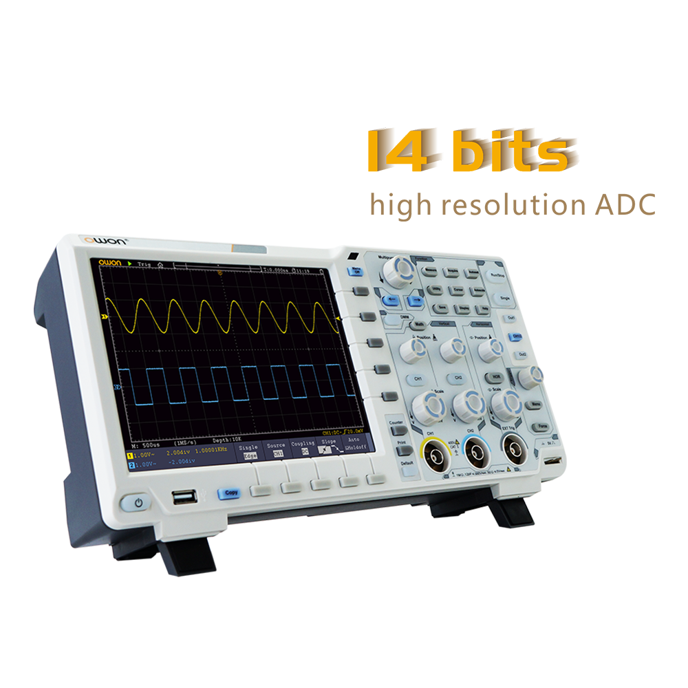 OWON XDS3062AMBAG21 2CH 12bits ADC 60MHz 1Gs/s N-In-1 Digital Oscilloscope with DMM, AWG 1CH 25MHz, and Battery Modules